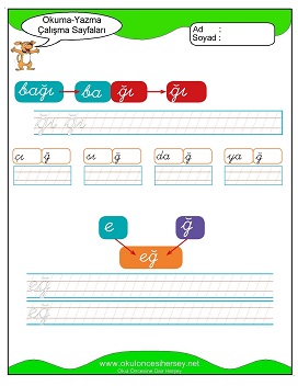 ğvfj Grubu Çalışma Sayfaları